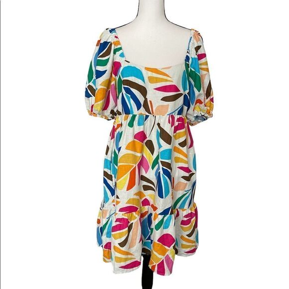 Women's Botanical Print Puff Sleeve Mini Dress - Tabitha Brown for Target - Picture 5 of 7